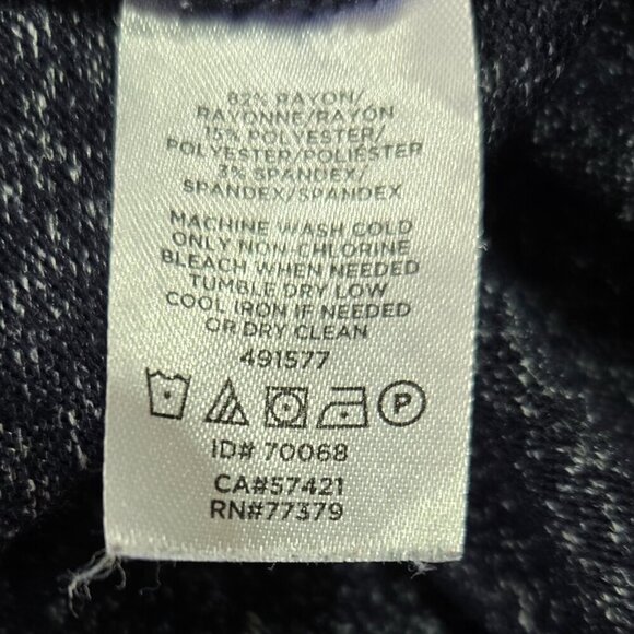 Ann Taylor Dark Blue Marled Open Front Rayon Stretchy Cardigan Relaxed Fit - Picture 8 of 8